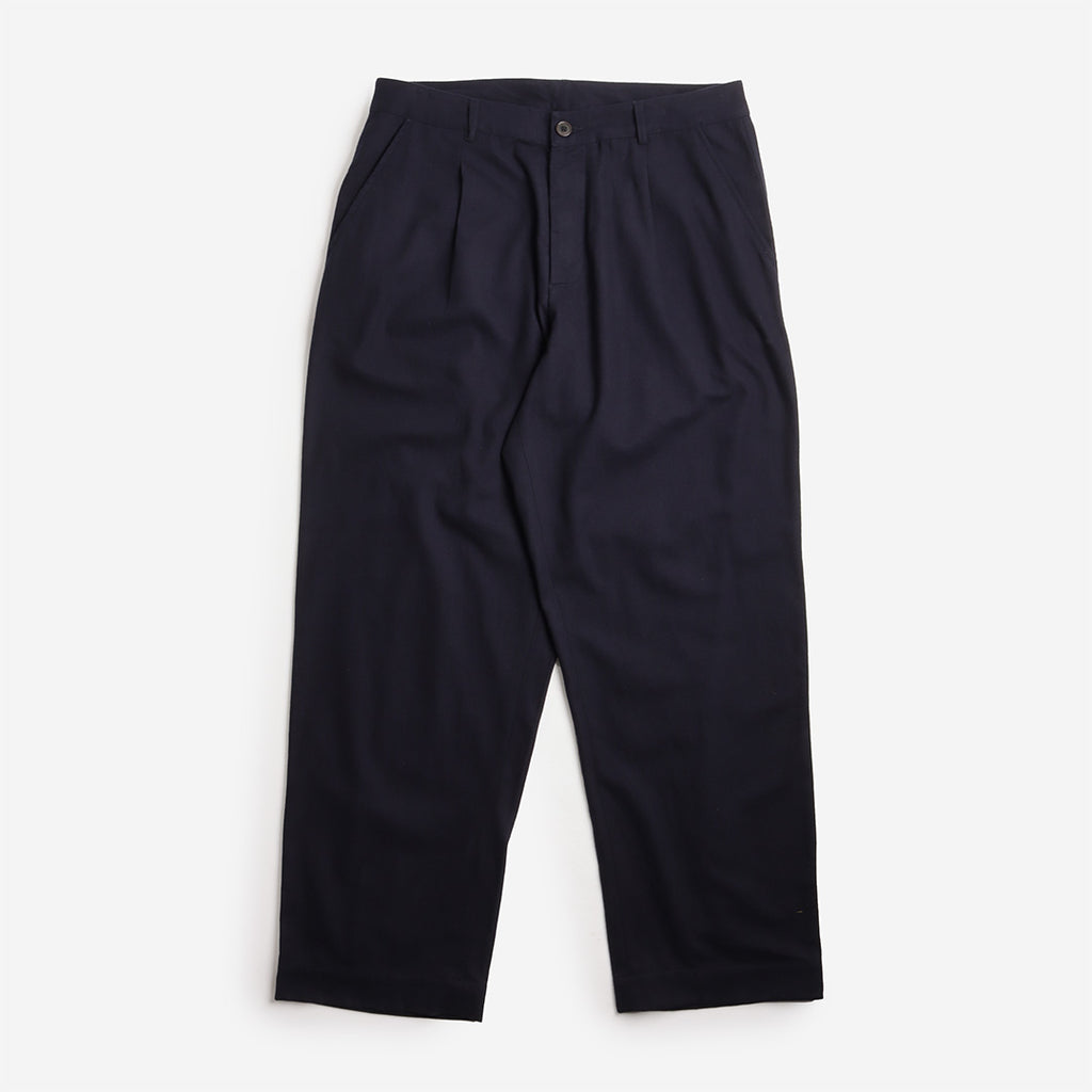 Universal Works Duke Pant, Brushed Moleskin Navy, Detail Shot 1