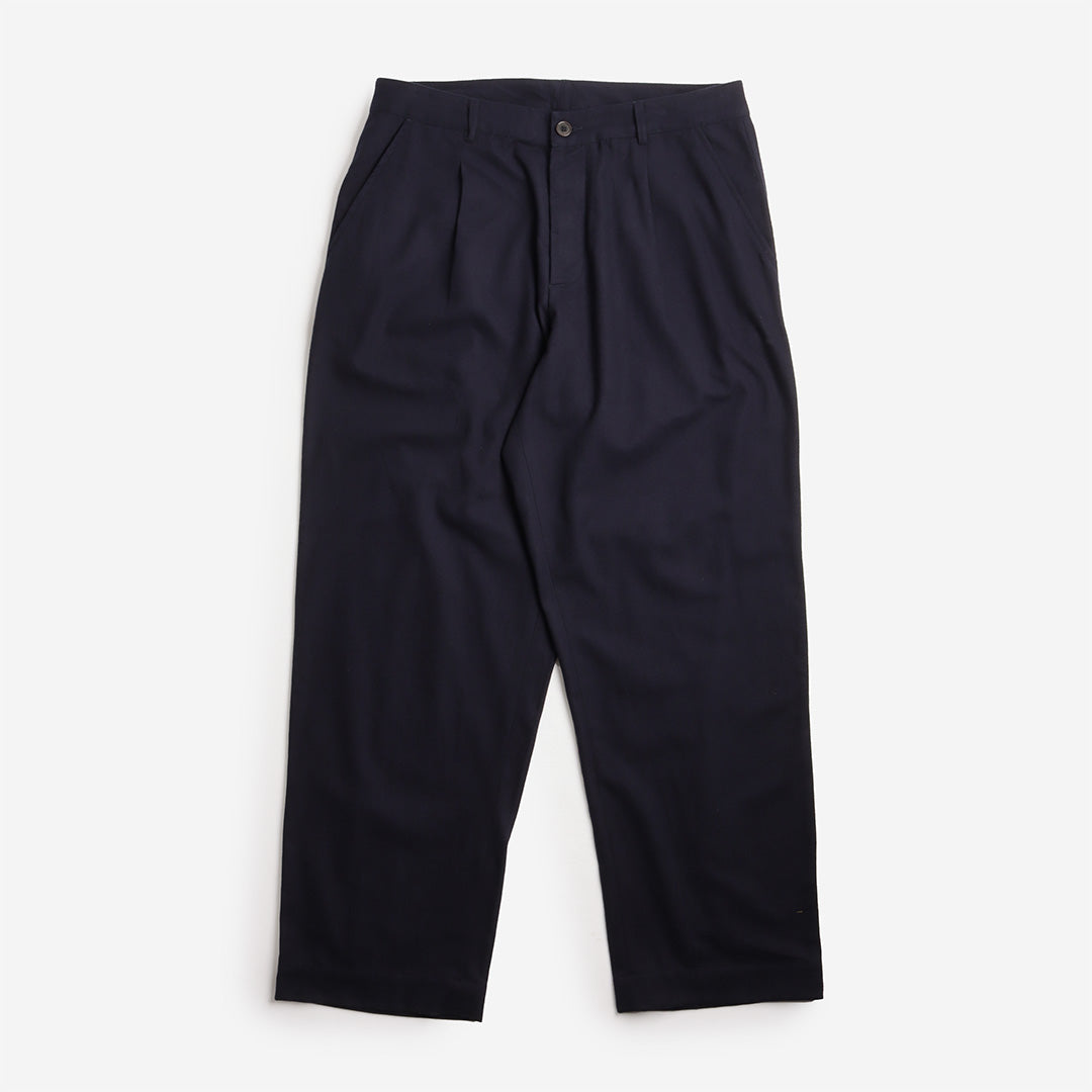 Universal Works Duke Pant, Brushed Moleskin Navy, Detail Shot 1