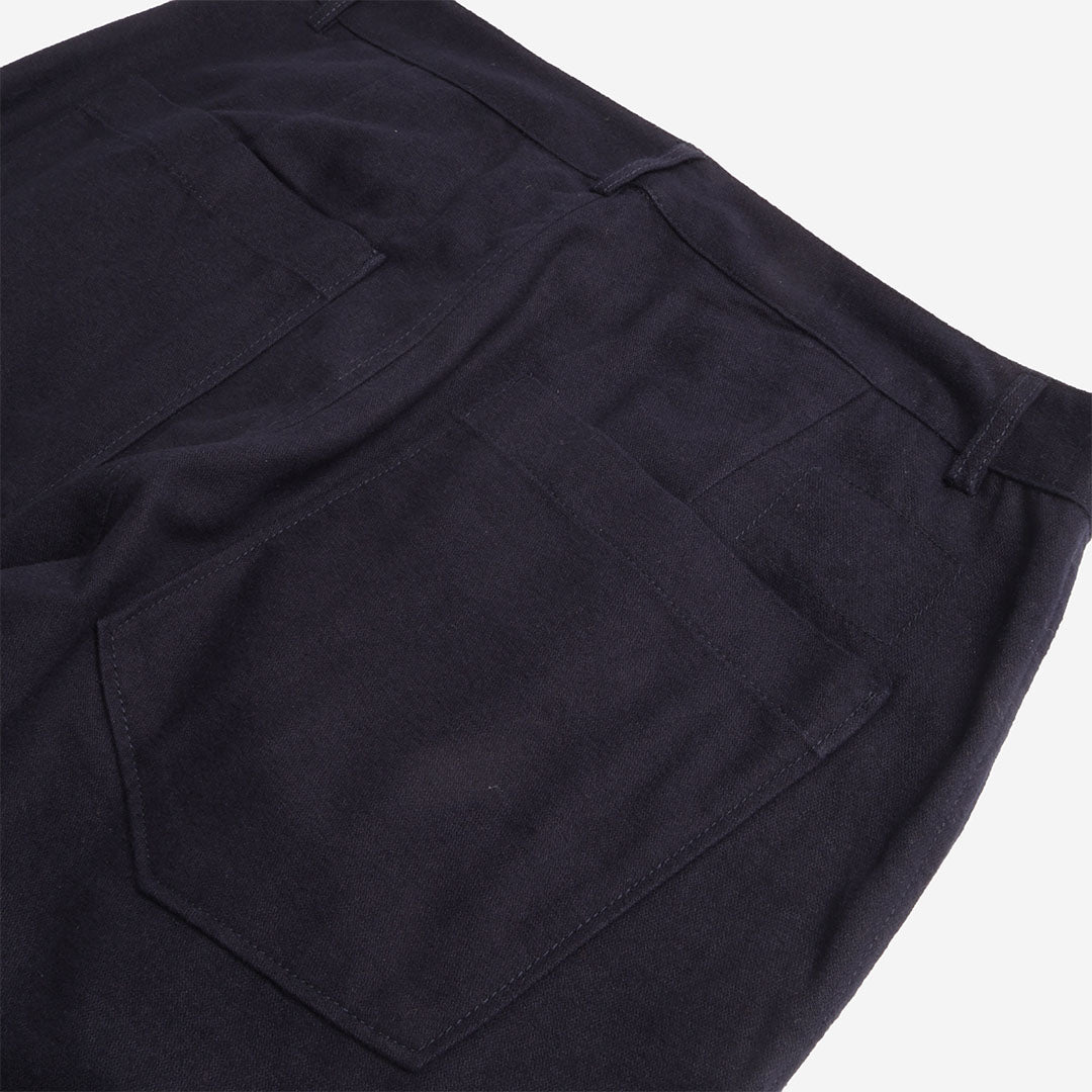 Universal Works Duke Pant, Brushed Moleskin Navy, Detail Shot 5
