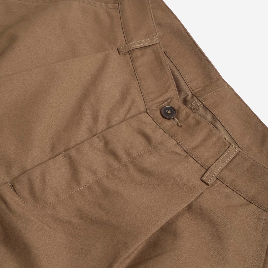 Universal Works Duke Pant, Brushed Polytech Khaki, Detail Shot 2