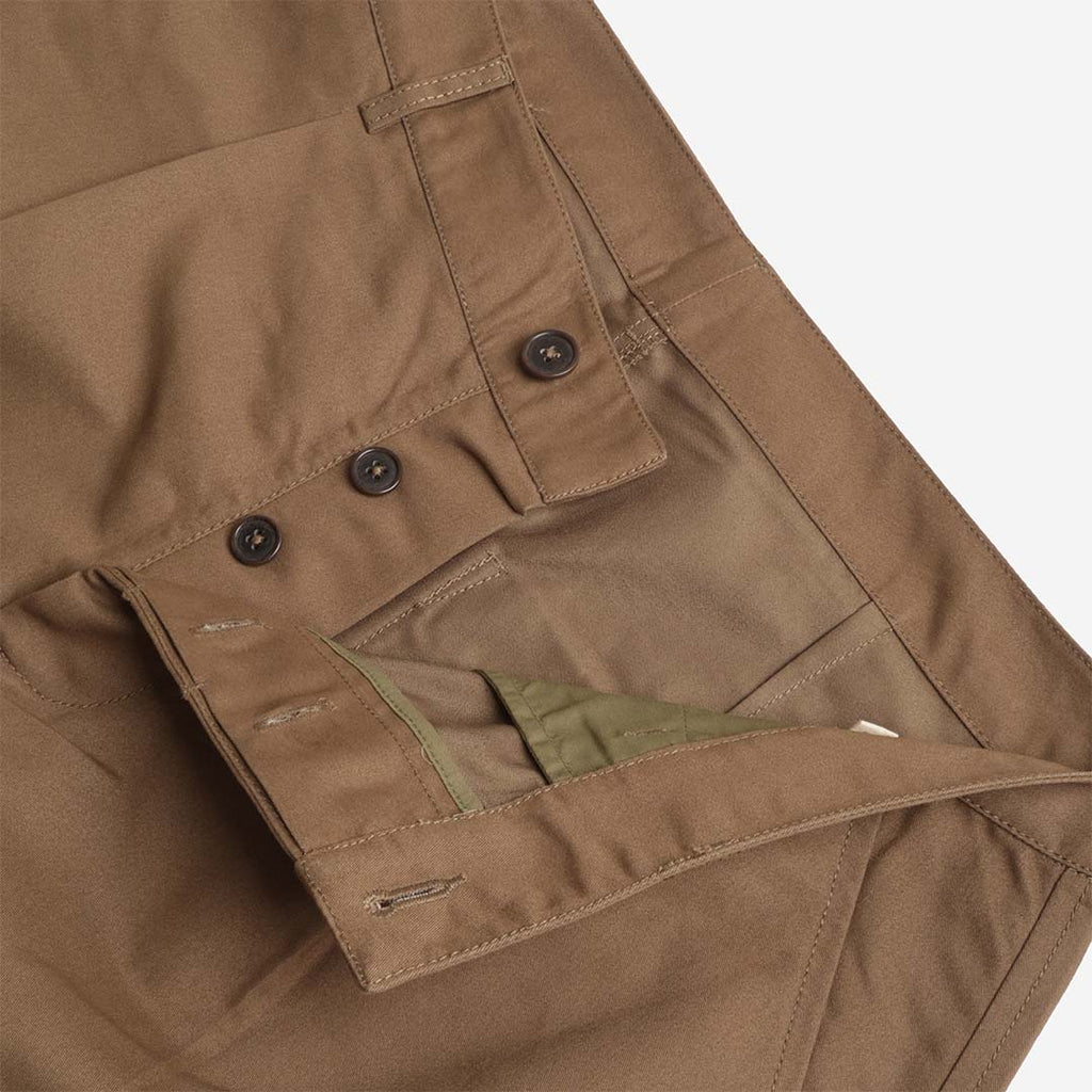 Universal Works Duke Pant, Brushed Polytech Khaki, Detail Shot 3