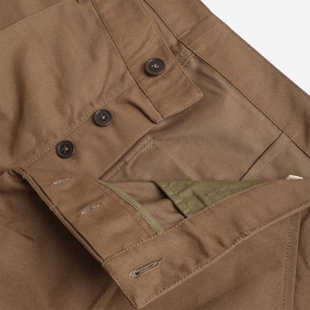 Universal Works Duke Pant, Brushed Polytech Khaki, Detail Shot 4