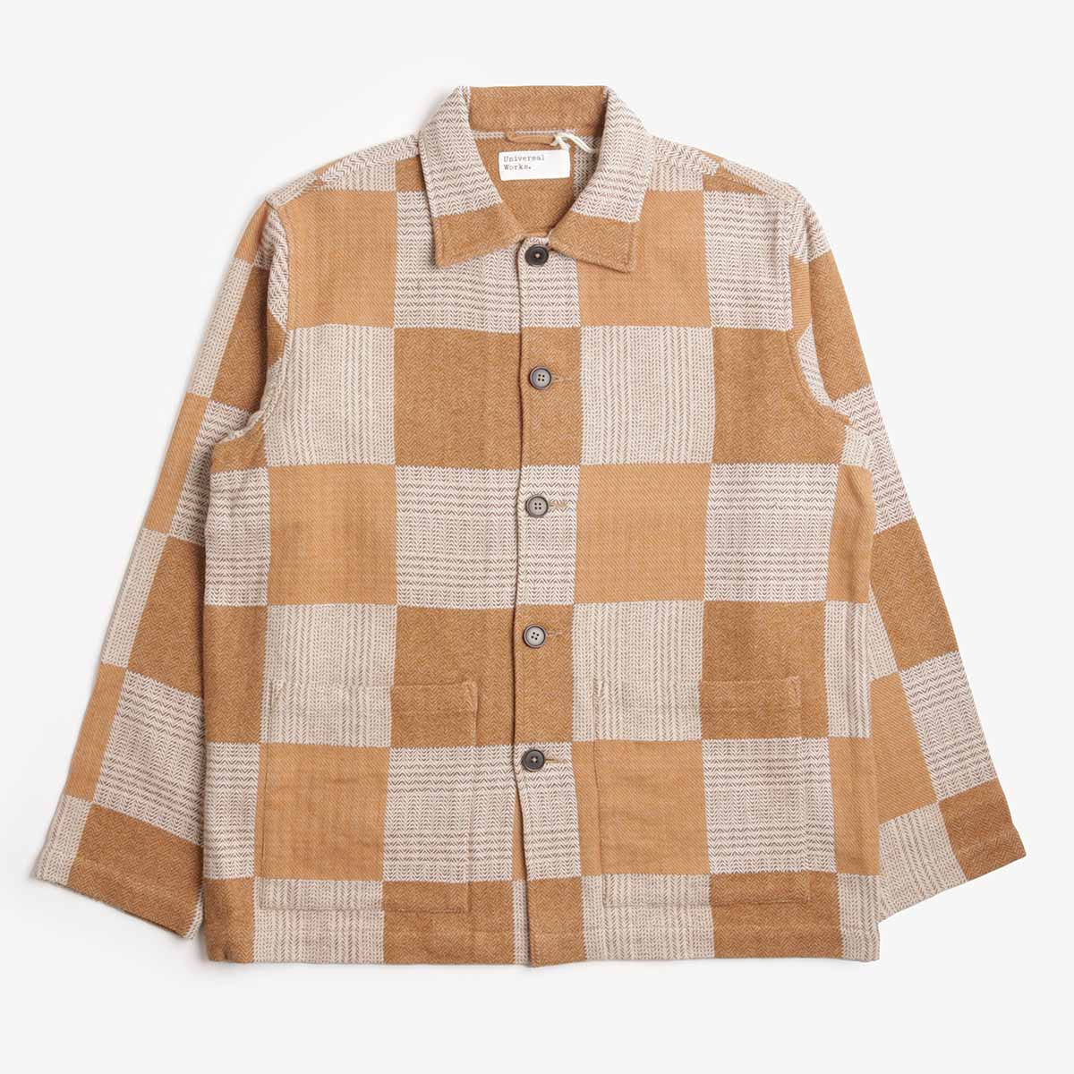 Universal Works Easy Jacket, Sand Japanese Patchwork, Detail Shot 1
