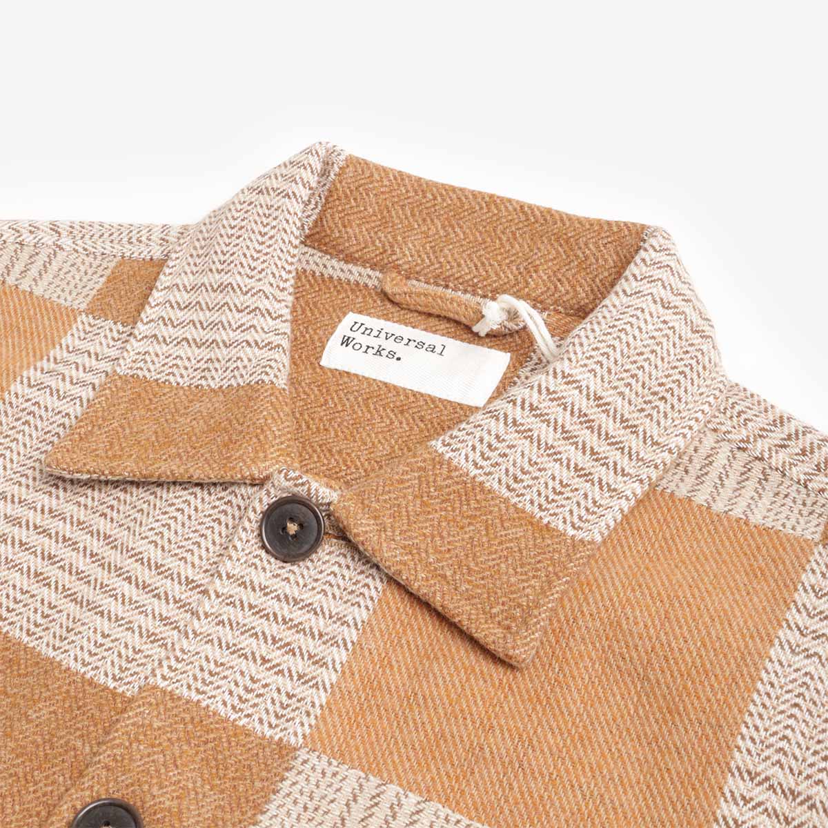 Universal Works Easy Jacket, Sand Japanese Patchwork, Detail Shot 2