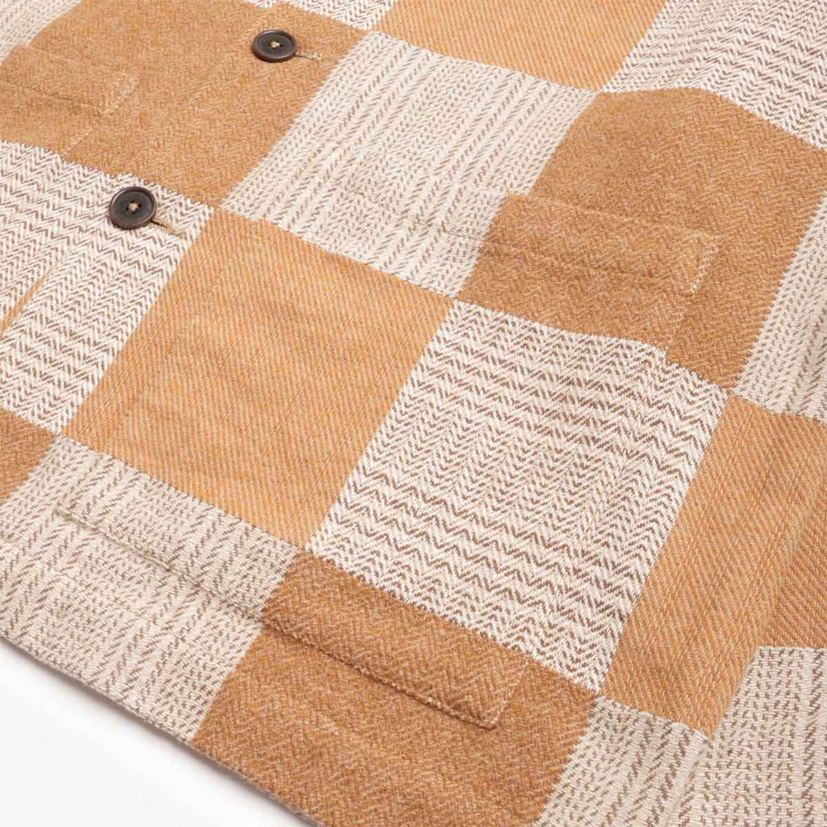 Universal Works Easy Jacket, Sand Japanese Patchwork, Detail Shot 3