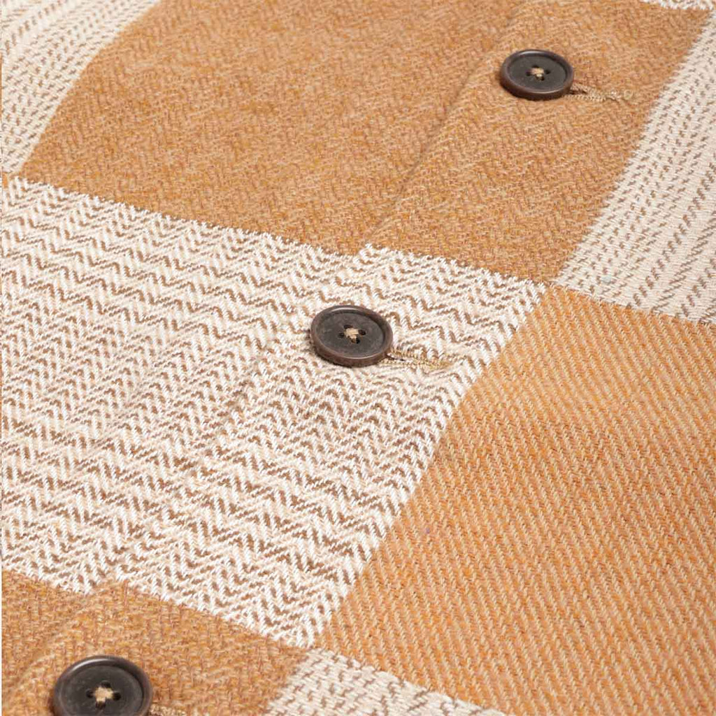 Universal Works Easy Jacket, Sand Japanese Patchwork, Detail Shot 4