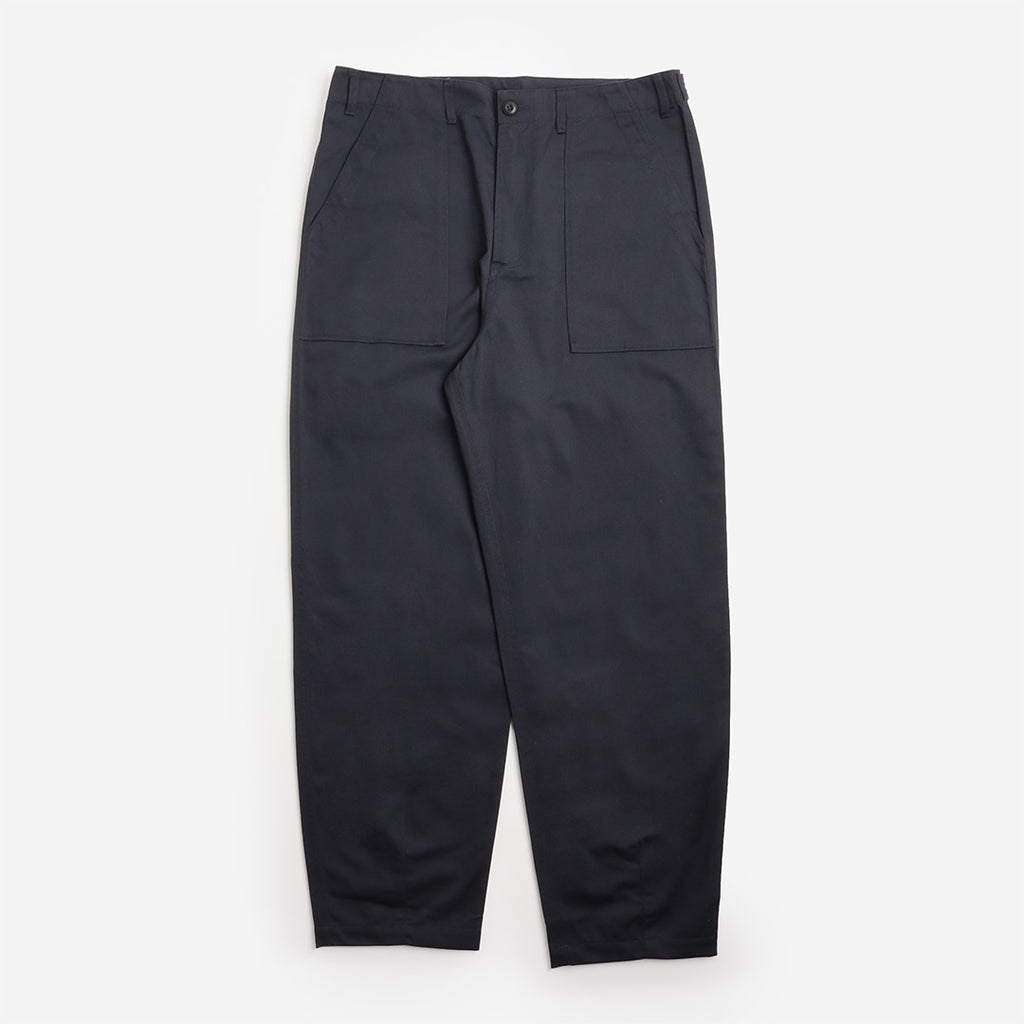 Universal Works Fatigue Pant in Navy, front view