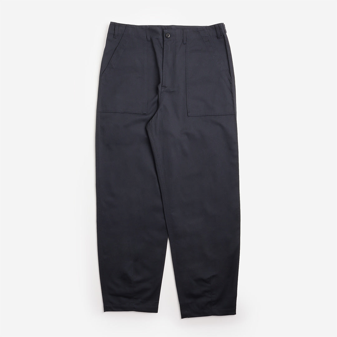 Universal Works Fatigue Pant in Navy, front view