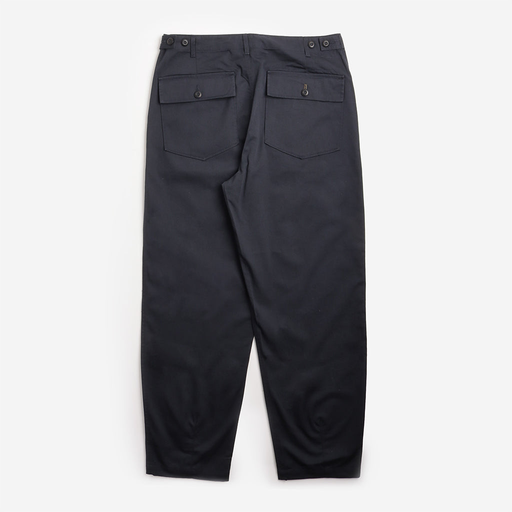 Universal Works Fatigue Pant in Navy, back view