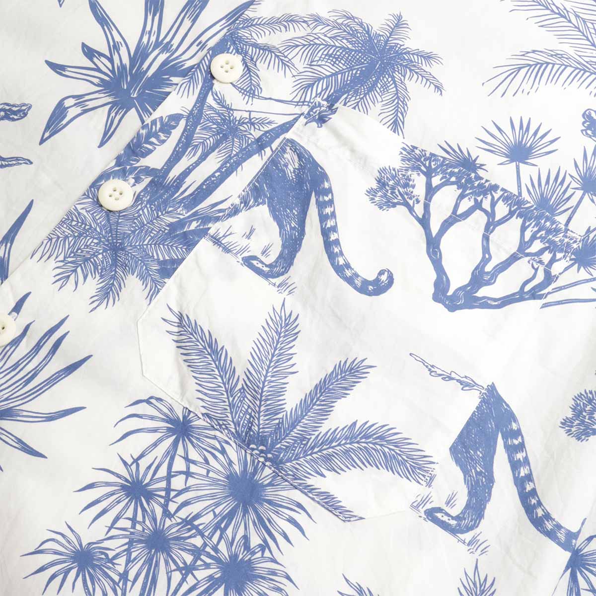 main Universal Works Fatigue Shirt, Jungle Toile Poplin White, Detail Shot 3