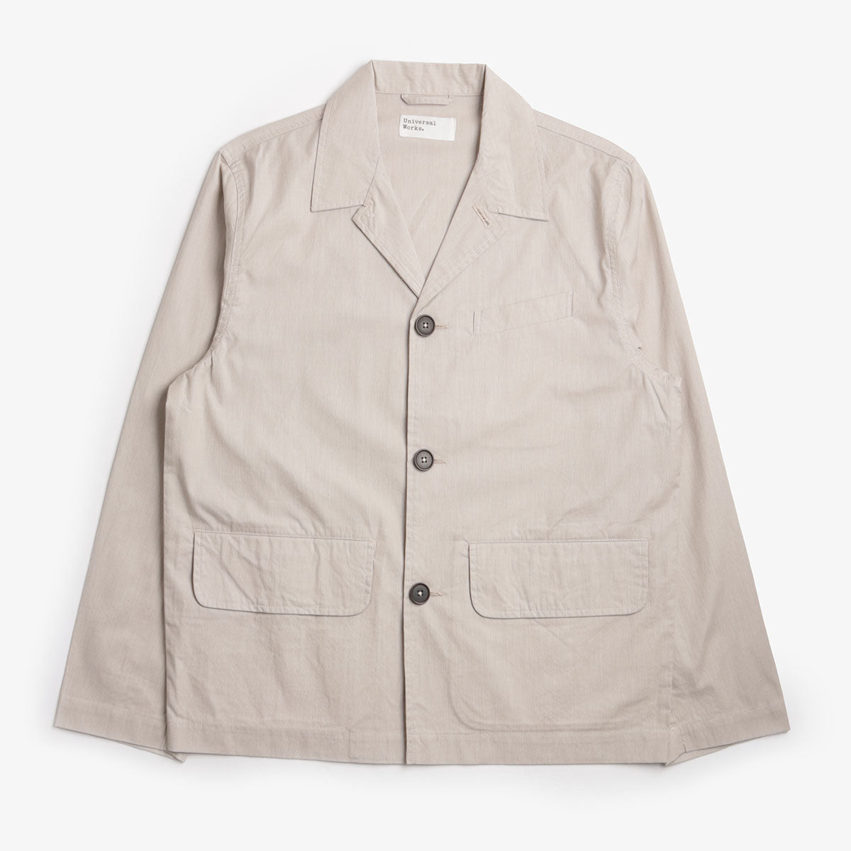 main Universal Works Franck Jacket, Kennedy Stripe Brown, Detail Shot 1