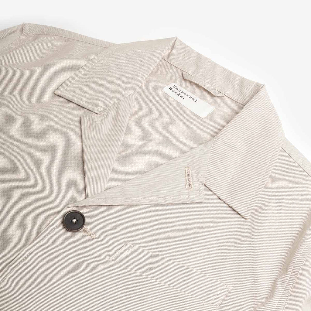 Universal Works Franck Jacket, Kennedy Stripe Brown, Detail Shot 3