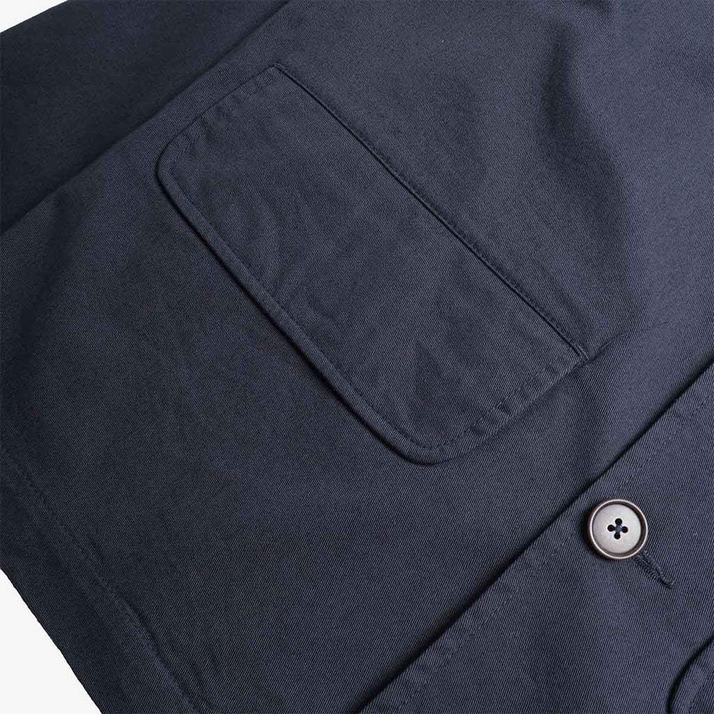 Universal Works Franck Jacket, Navy Twill, Detail Shot 5