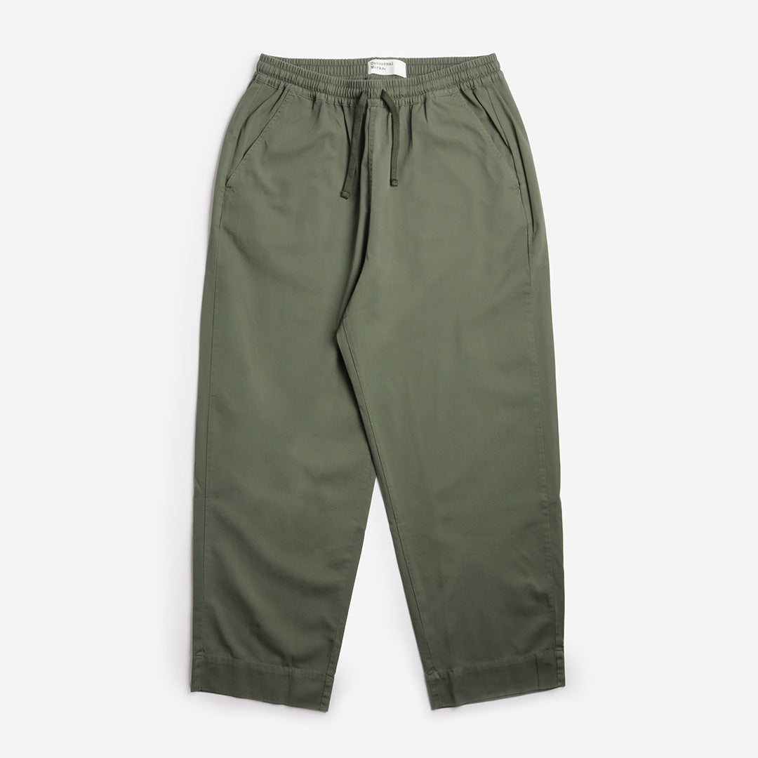 Universal Works Judo Pant, Kelly Cotton Olive, Detail Shot 1