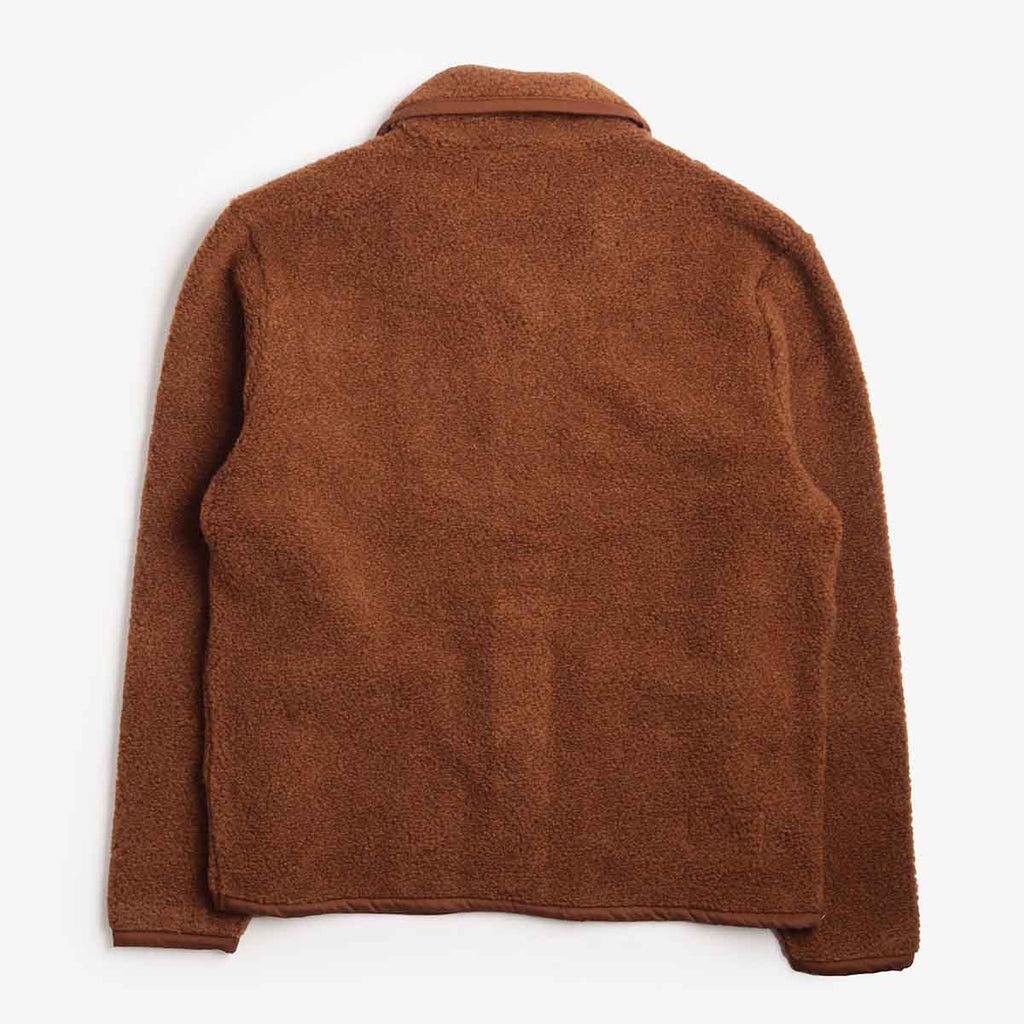 Universal Works Lancaster Jacket, Alvar Fleece Cumin, Detail Shot 5