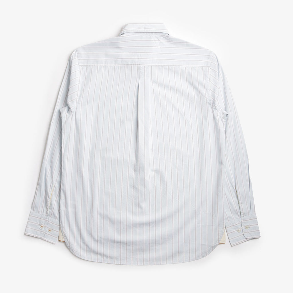 Universal Works Lazy Day Shirt, Urban Stripe Sky, Detail Shot 2