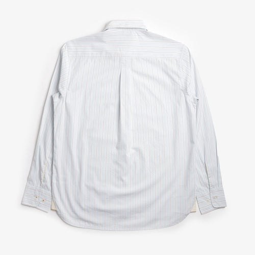 Universal Works Lazy Day Shirt, Urban Stripe Sky, Detail Shot 2