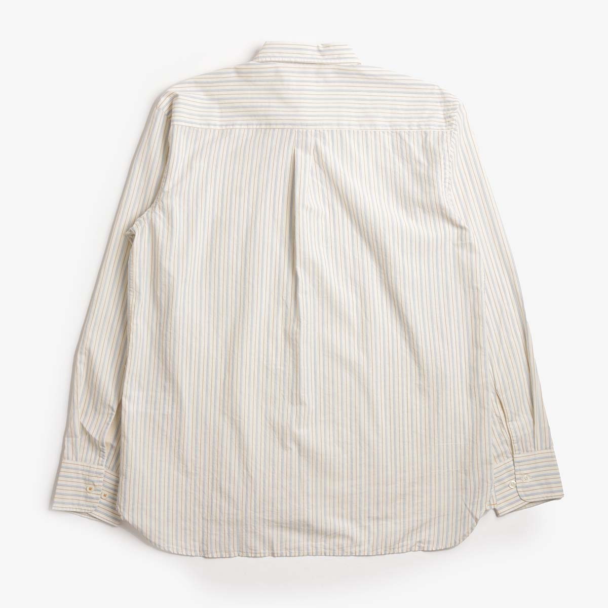 Universal Works Lazy Day Shirt, Pop Stripe One Ecru, Detail Shot 4