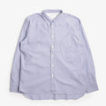 Universal Works Lazy Day Shirt, Blue Classic Stripe, Detail Shot 1