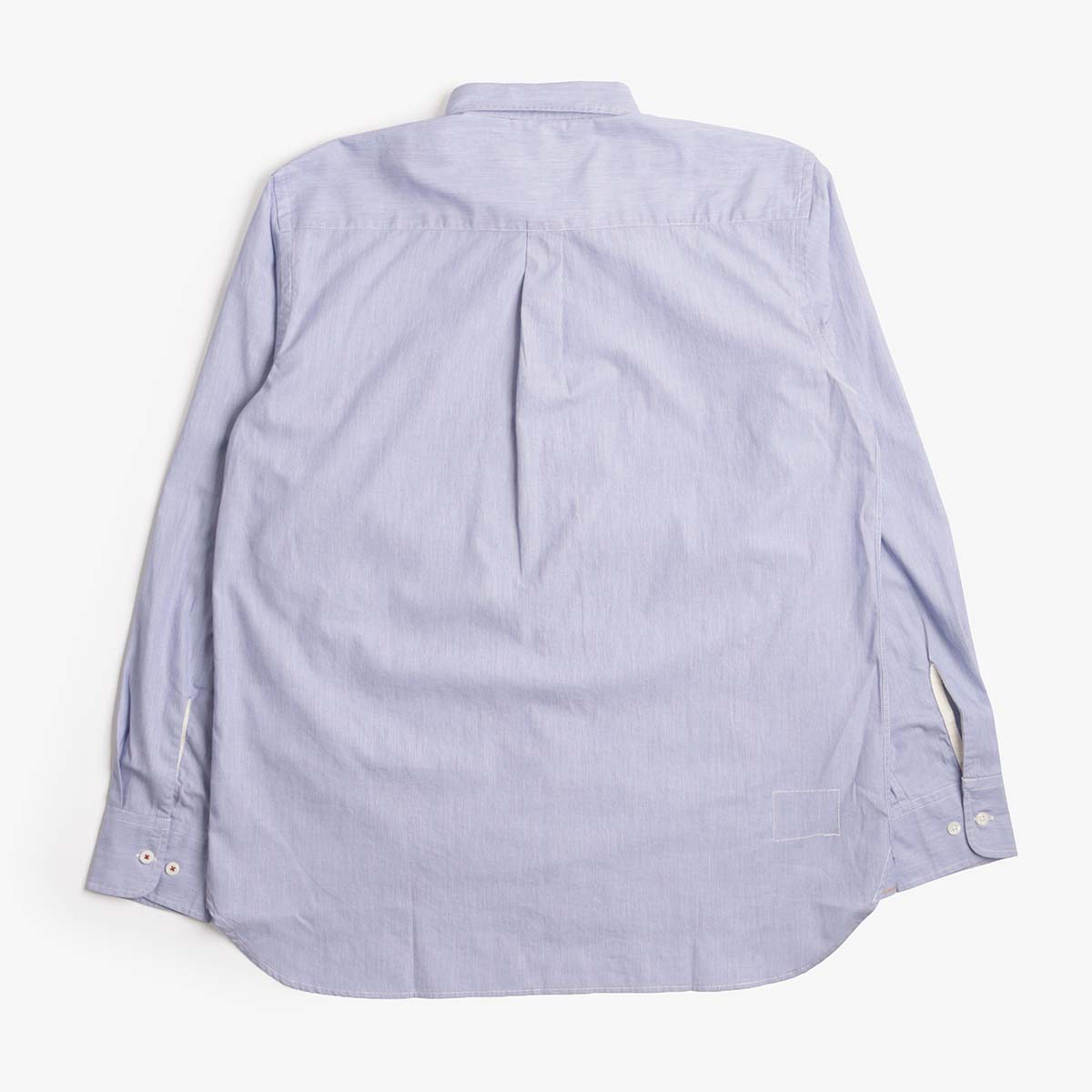 Universal Works Lazy Day Shirt, Blue Classic Stripe, Detail Shot 5