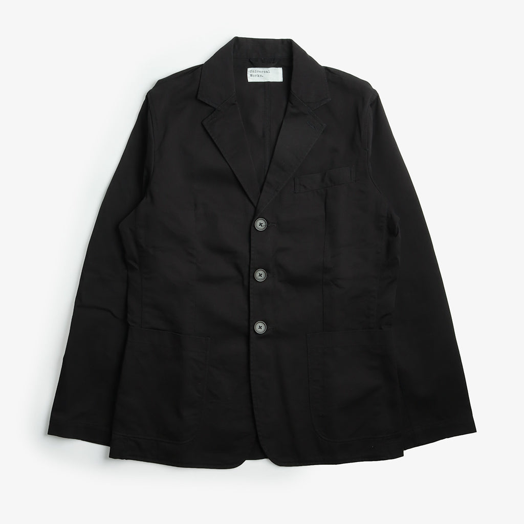 Universal Works London Jacket, Black Twill, Detail Shot 1