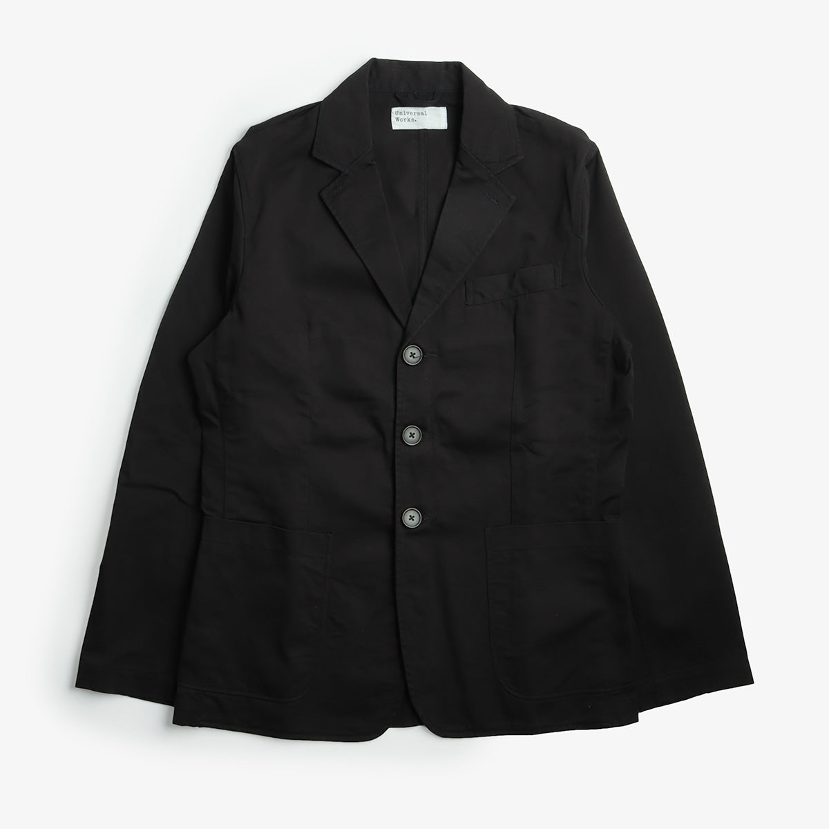 Universal Works London Jacket, Black Twill, Detail Shot 1