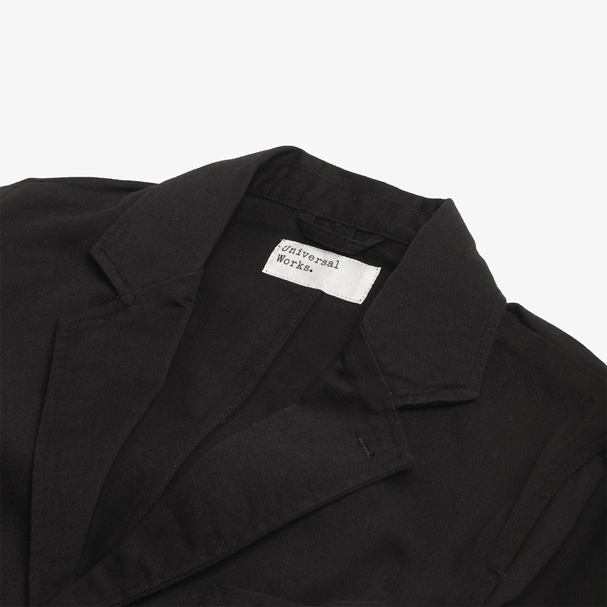 main Universal Works London Jacket, Black Twill, Detail Shot 2