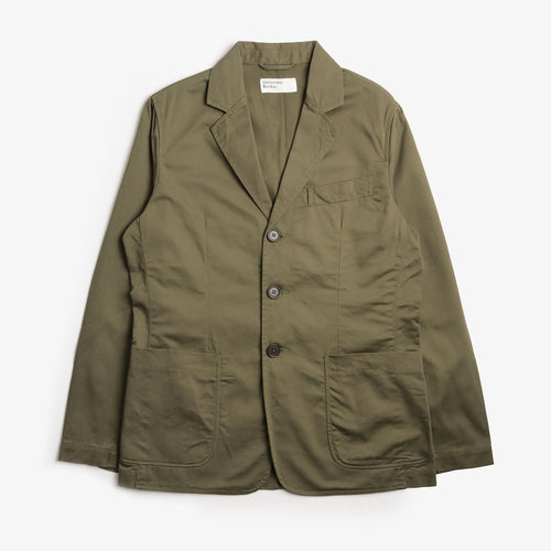 Universal Works London Jacket, Light Olive Twill, Detail Shot 1