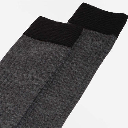 Universal Works Merino Classic Socks, Grey Marl, Detail Shot 3