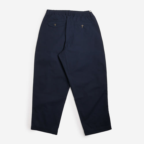 Universal Works Micro Canvas Oxford Pant in Navy, back view