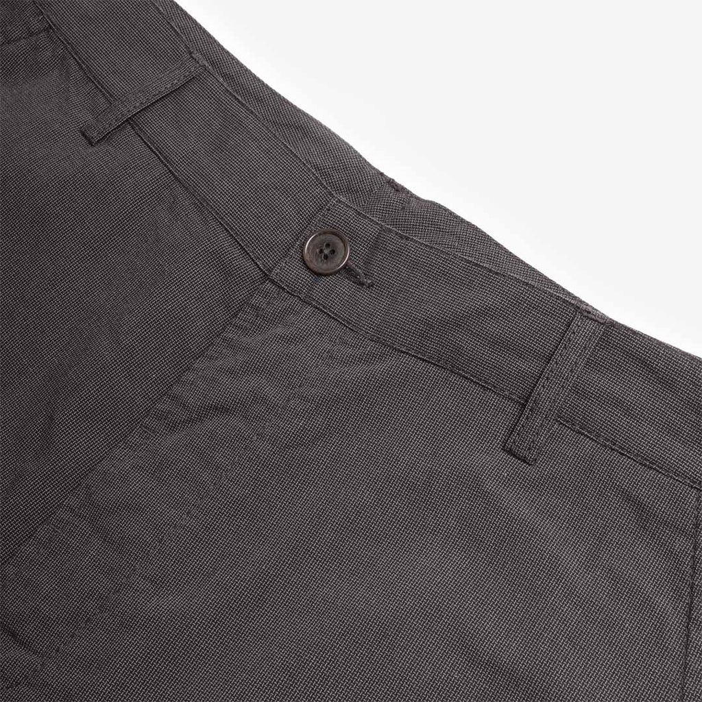 Universal Works Military Chino Pant, Charcoal Seattle Cotton, Detail Shot 3