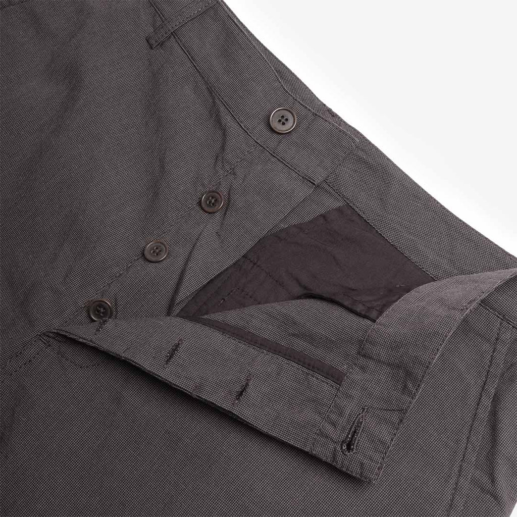 Universal Works Military Chino Pant, Charcoal Seattle Cotton, Detail Shot 4