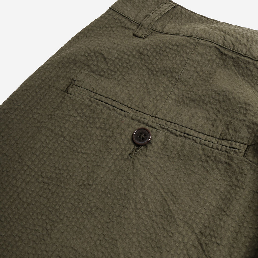 Universal Works Military Chino Pant, Merida Seersucker Olive, Detail Shot 5