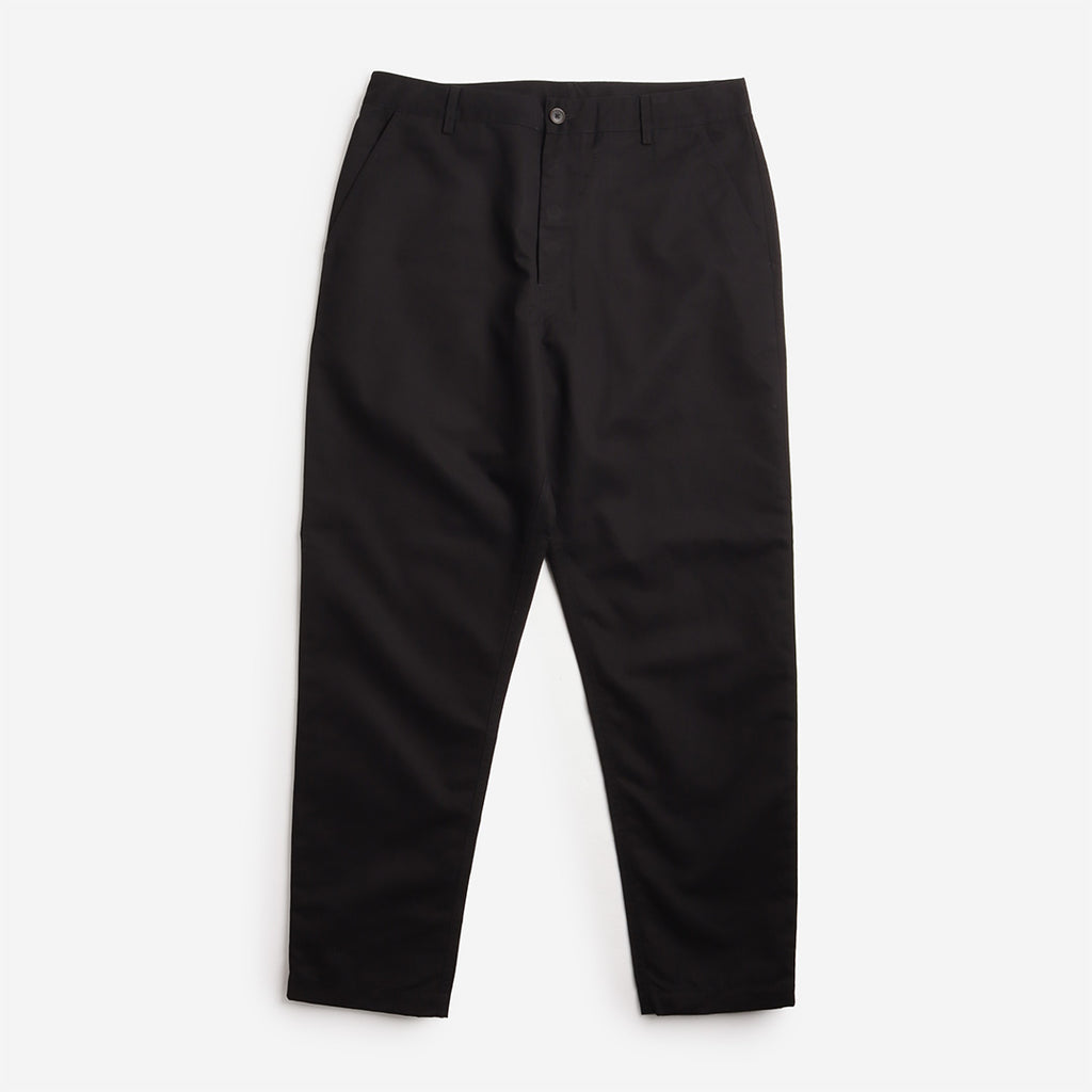 Universal Works Military Chino Pant, Brushed Polytech Black, Detail Shot 1
