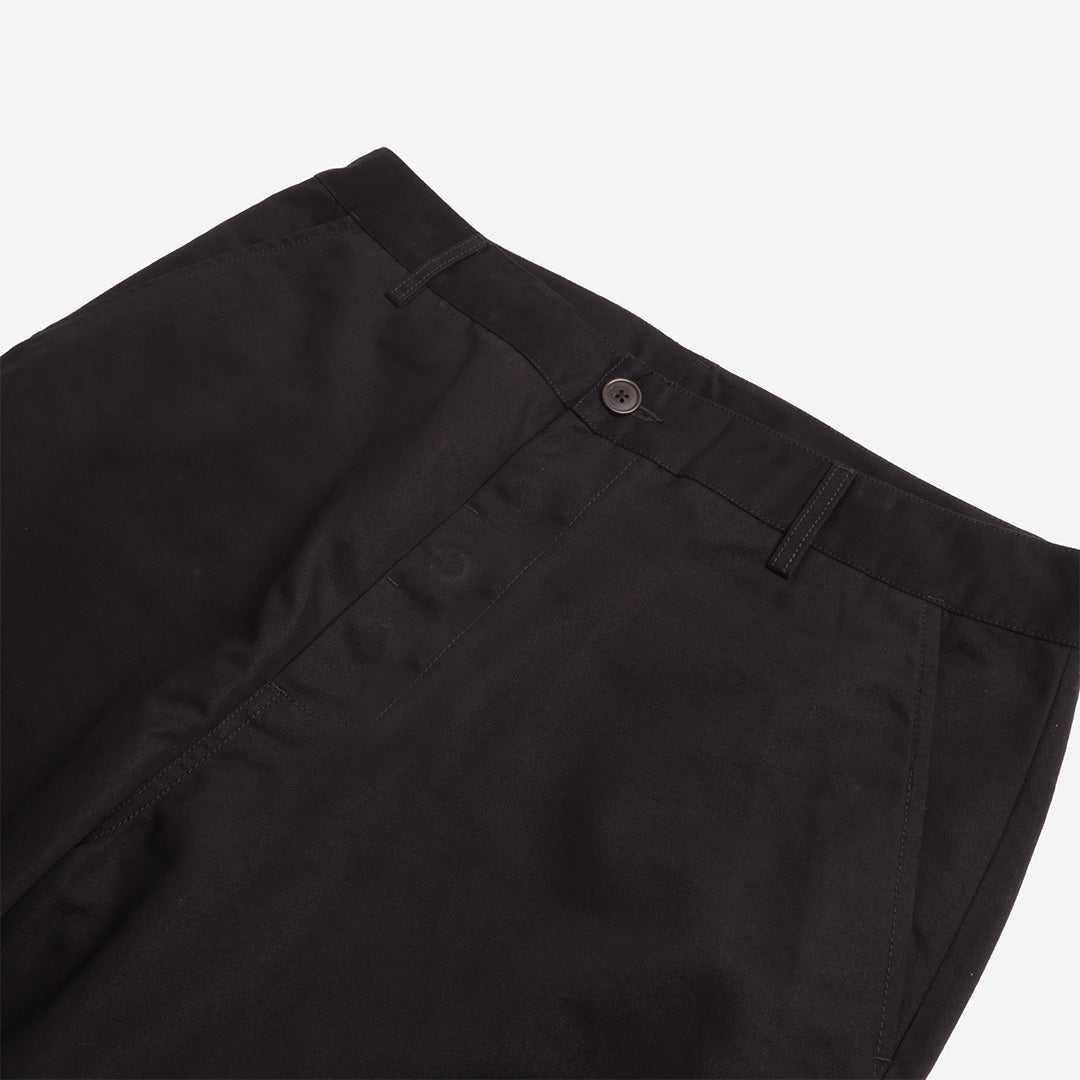 Universal Works Military Chino Pant, Brushed Polytech Black, Detail Shot 2