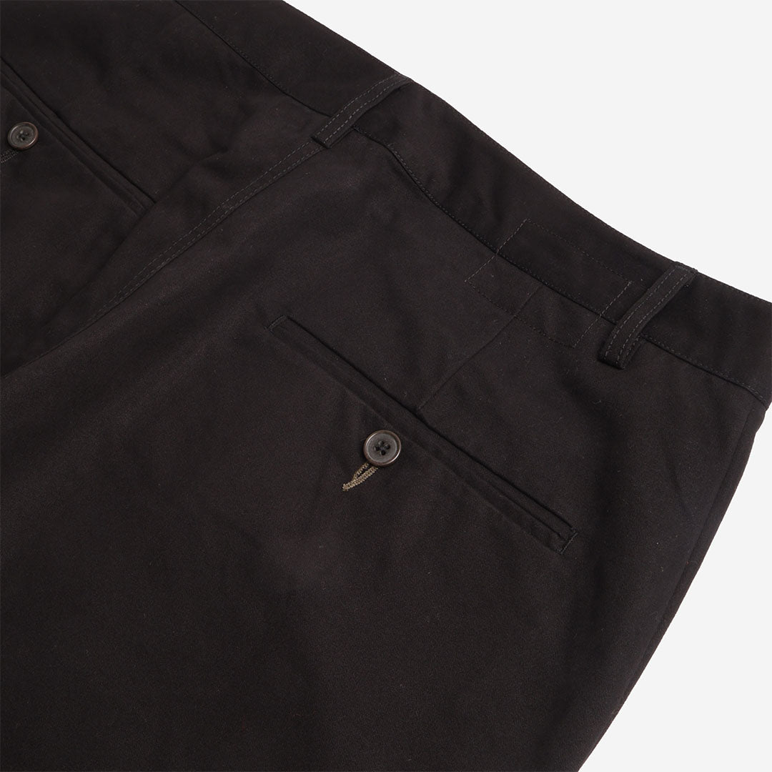 Universal Works Military Chino Pant, Brushed Polytech Black, Detail Shot 5