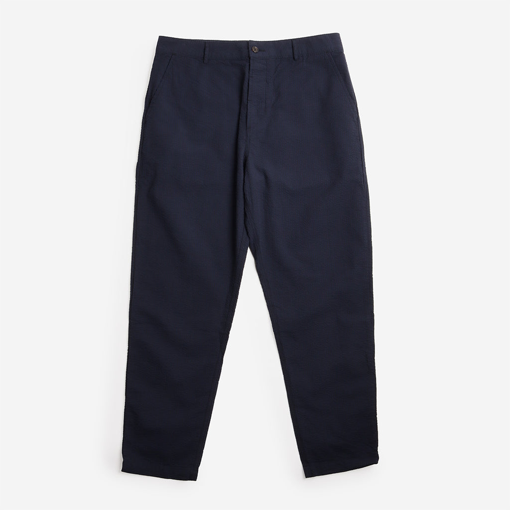 Universal Works Military Chino, Navy Derby Stripe, Detail Shot 1