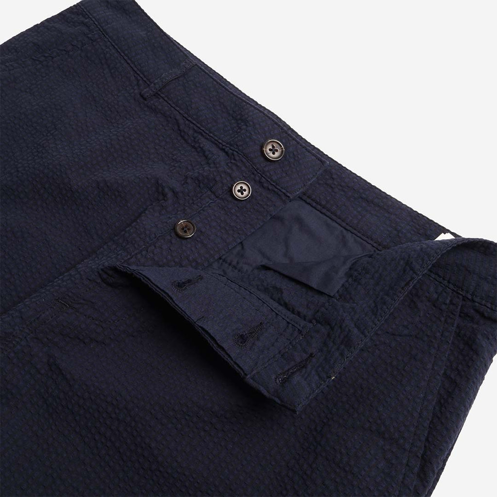 Universal Works Military Chino, Navy Derby Stripe, Detail Shot 2