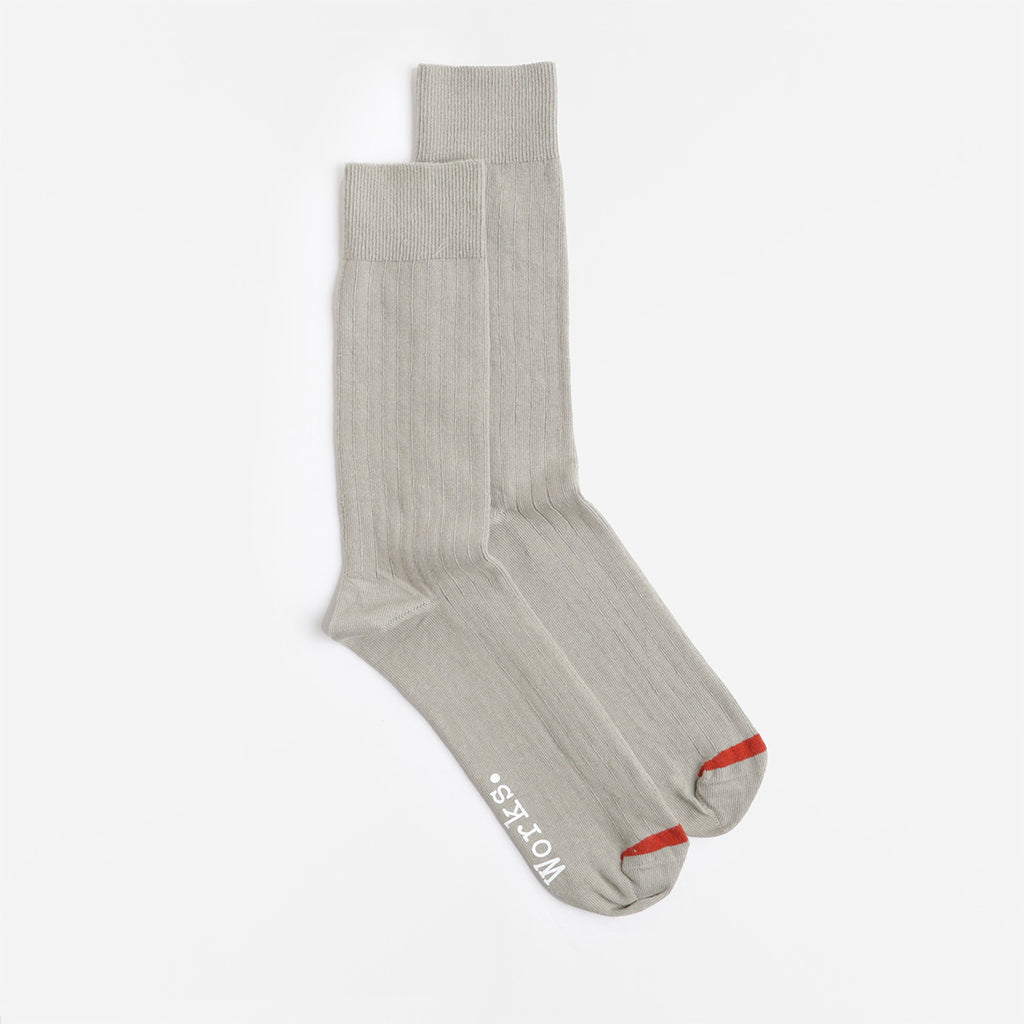 Modal Ribbed Socks Universal Works Modal Rib Knit Socks - Grey – Urban Industry
