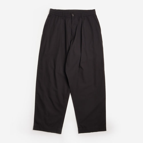 Universal Works Oxford Pant, Black Broadcloth, Detail Shot 1