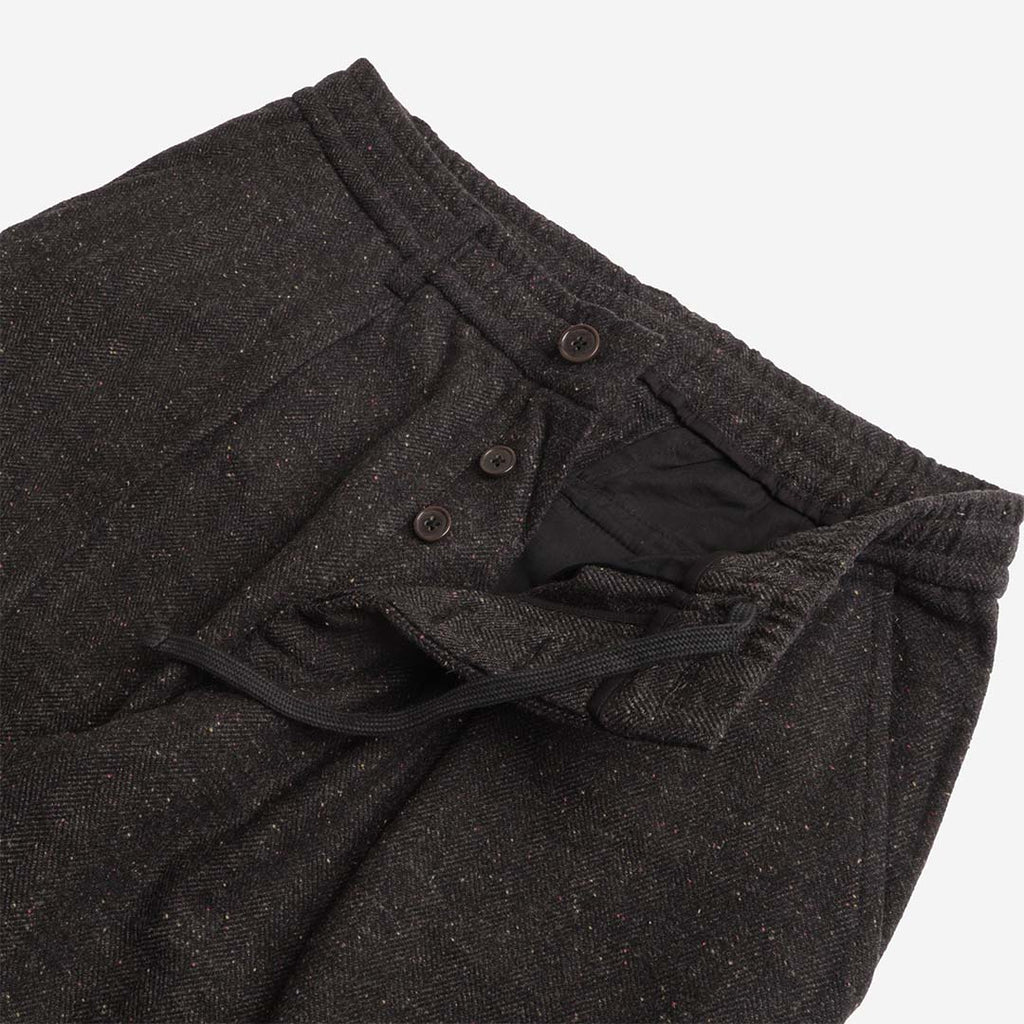 Universal Works Oxford Pant, Salt N Pepper Tweed Black, Detail Shot 3