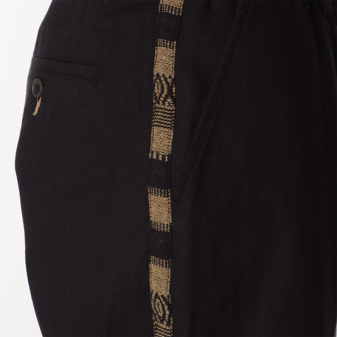 Universal Works Oxford Pant, Black Works Twill Blanket Stripe, Detail Shot 6
