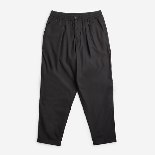 Universal Works Pleated Track Pant, Black Recycled Poly Tech, Detail Shot 1