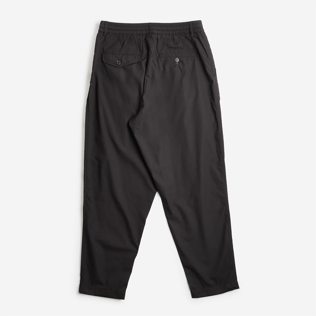 Universal Works Pleated Track Pant, Black Recycled Poly Tech, Detail Shot 4