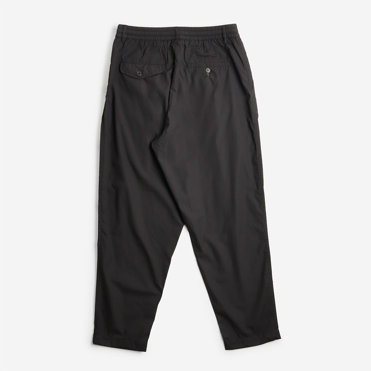 Universal Works Pleated Track Pant, Black Recycled Poly Tech, Detail Shot 4