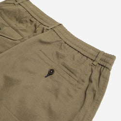 thumbnail Universal Works Pleated Track Pant, Light Olive Twill, Detail Shot 5