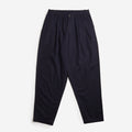 Universal Works Pleated Track Pant, Brushed Moleskin Navy, Detail Shot 1