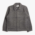 Universal Works Rams Jacket, Grey Marl Wool Fleece, Detail Shot 1