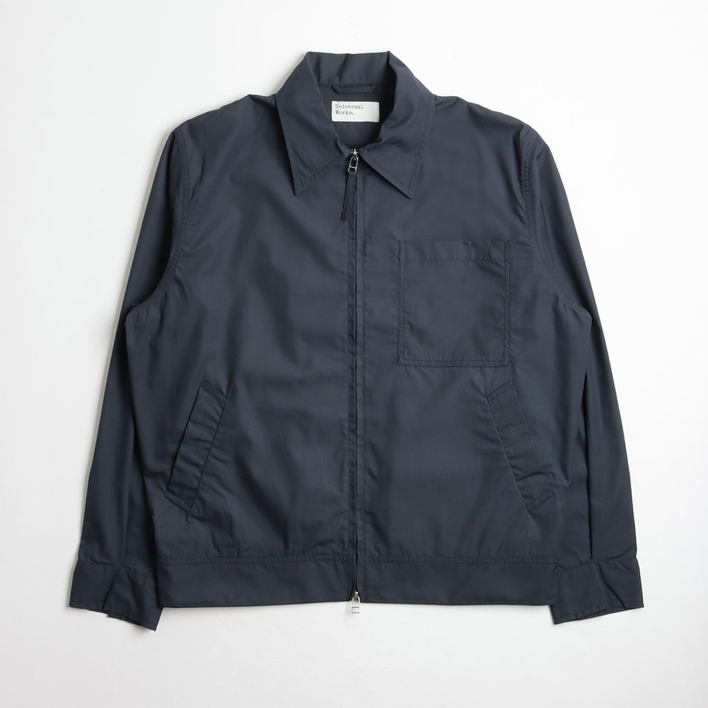 Universal Works Rose Bowl Jacket, Navy Recycled Poly Tech, Detail Shot 1