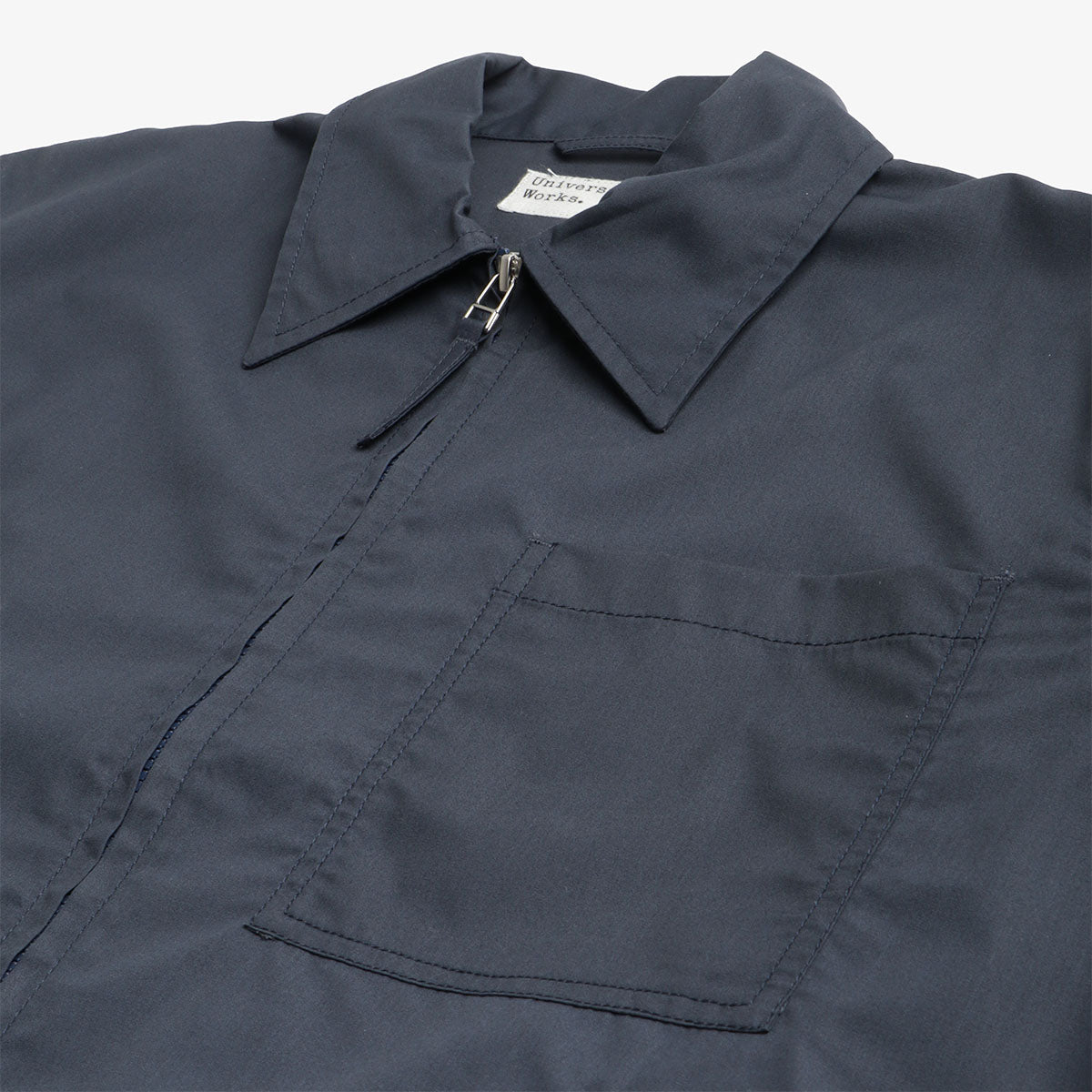 Universal Works Rose Bowl Jacket, Navy Recycled Poly Tech, Detail Shot 2